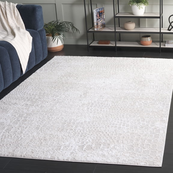 SAFAVIEH Carter Leinster Abstract Area Rug, Ivory/Taupe, 5'3" x 7'6"