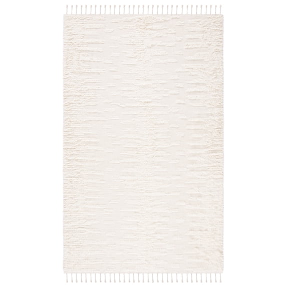 SAFAVIEH Casablanca Albert Solid Wool Area Rug, Ivory, 10' x 14'