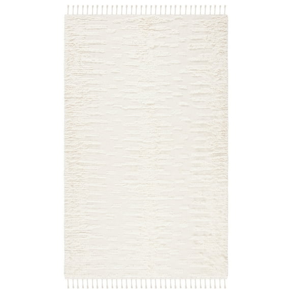 SAFAVIEH Casablanca Albert Solid Wool Area Rug, Ivory, 10' x 14'