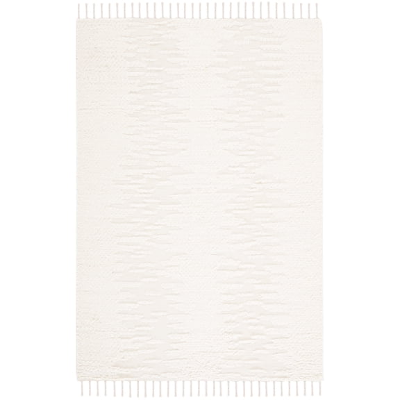 SAFAVIEH Casablanca Albert Solid Wool Area Rug, Ivory, 3' x 5'