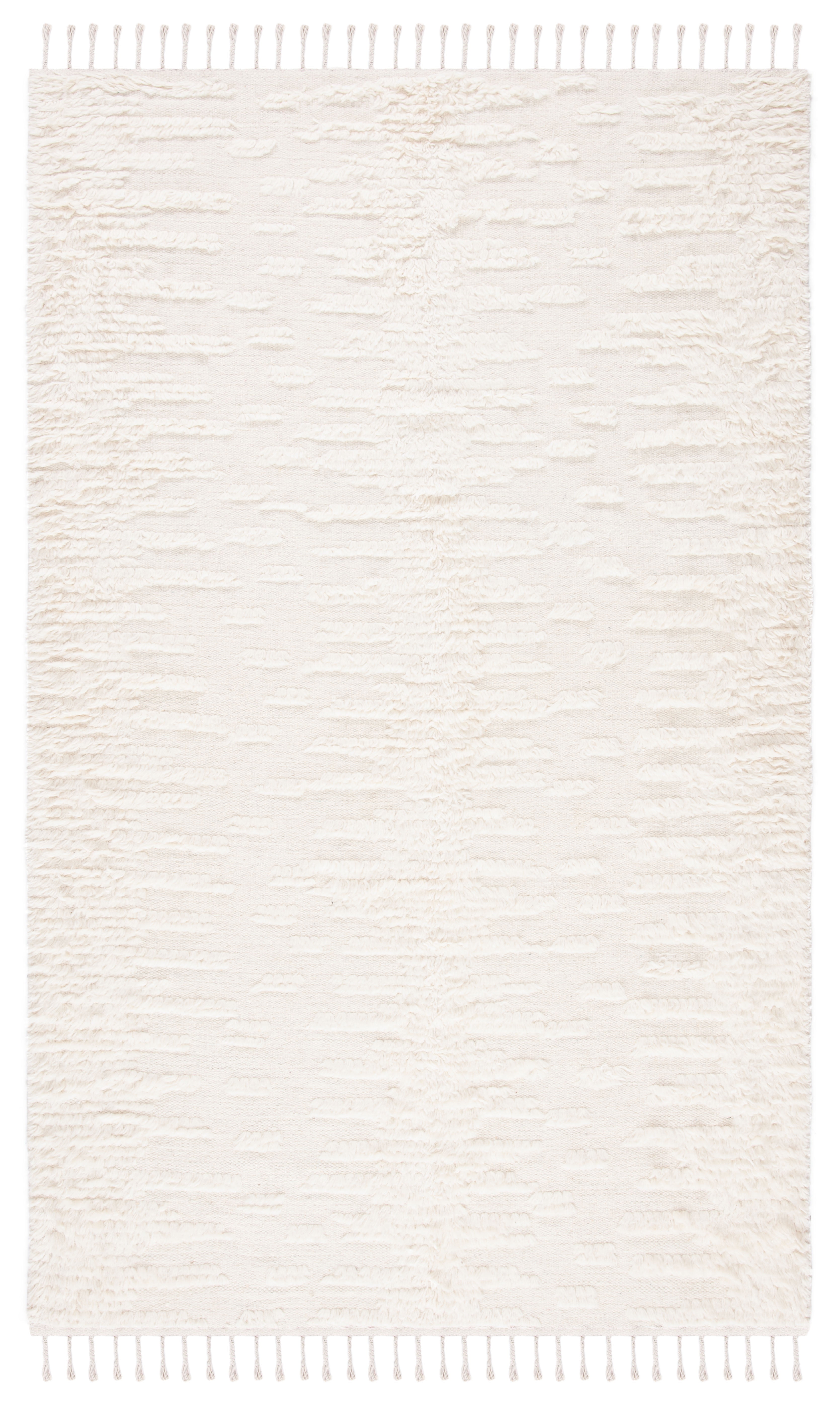 SAFAVIEH Casablanca Albert Solid Wool Area Rug, Ivory, 8' x 10'