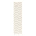 thumbnail image 1 of SAFAVIEH Casablanca Alene Wavy Striped Runner Rug, Ivory/Light Grey, 2'3" x 8', 1 of 6
