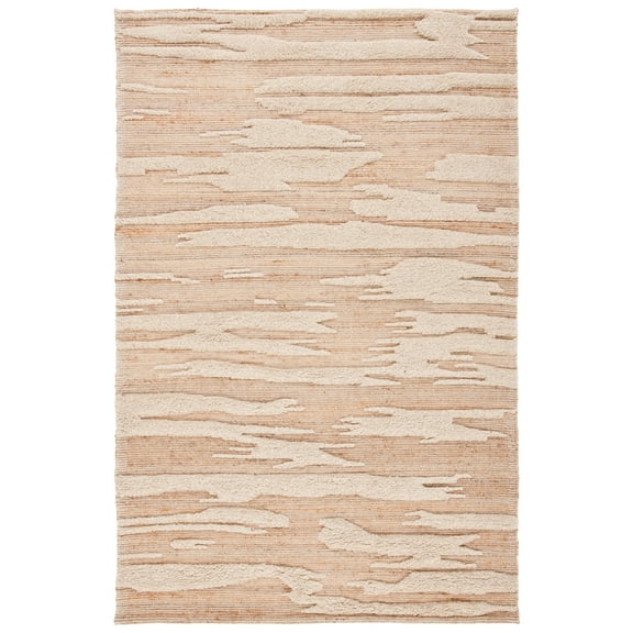 SAFAVIEH Casablanca Allycia Abstract Wool Area Rug, Natural, 4' x 6'
