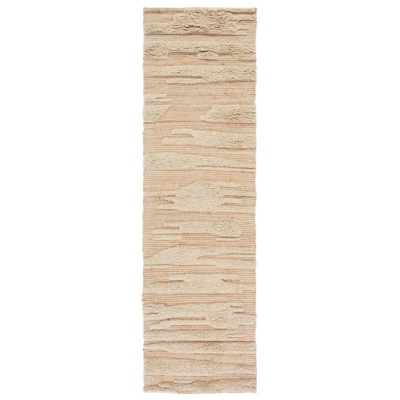 SAFAVIEH Casablanca Allycia Abstract Wool Runner Rug, Natural, 2'3" x 8'