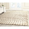 thumbnail image 1 of SAFAVIEH Casablanca Amber Abstract Shag Area Rug, Ivory/Grey, 9' x 12', 1 of 7