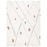 SAFAVIEH Casablanca Amelia Diamond Area Rug, Ivory/Brown, 8' x 10'
