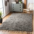 thumbnail image 1 of SAFAVIEH Casablanca Anglia Solid Plush Wool Shag Area Rug, Grey, 5' x 8', 1 of 9