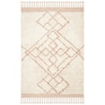 thumbnail image 1 of SAFAVIEH Casablanca Ariana Geometric Wool Shag Area Rug, Rust/Ivory, 5' x 8', 1 of 9