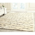 thumbnail image 1 of SAFAVIEH Casablanca Arturas Geometric Shag Area Rug, Ivory/Brown, 6' x 6' Square, 1 of 6