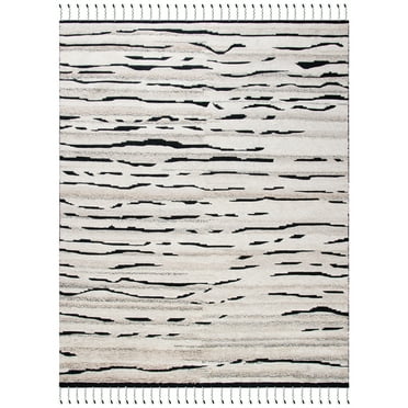 SAFAVIEH Casablanca Betty Abstract Area Rug, Charcoal/Ivory, 8' x 10'
