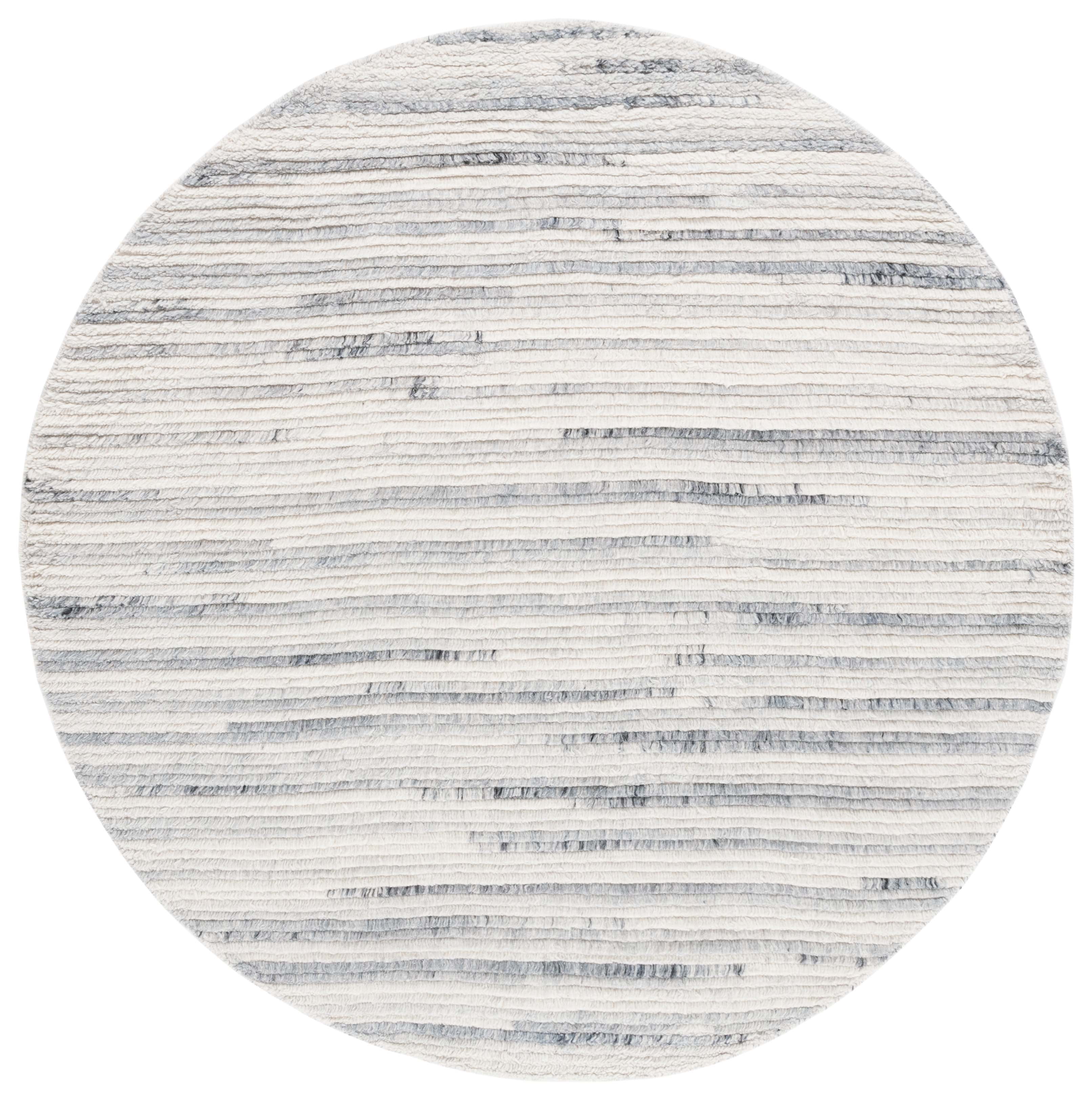 SAFAVIEH Casablanca Blake Distressed Area Rug, Grey/Ivory, 6' x 6' Round