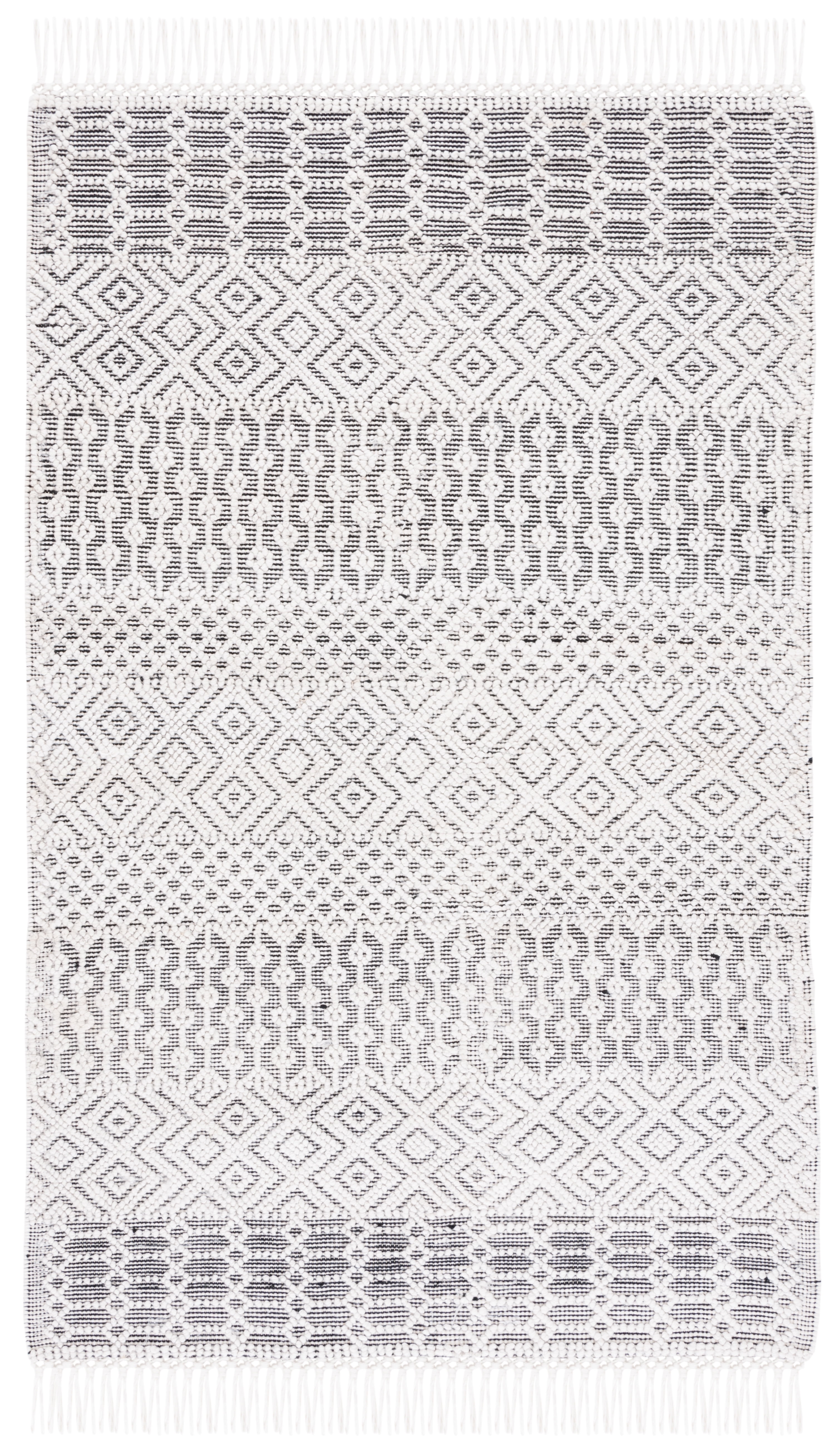SAFAVIEH Casablanca Braelyn Diamond Area Rug, Black/Ivory, 8' x 10'