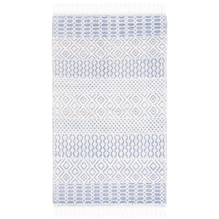 SAFAVIEH Casablanca Braelyn Diamond Area Rug, Blue/Ivory, 8' x 10'