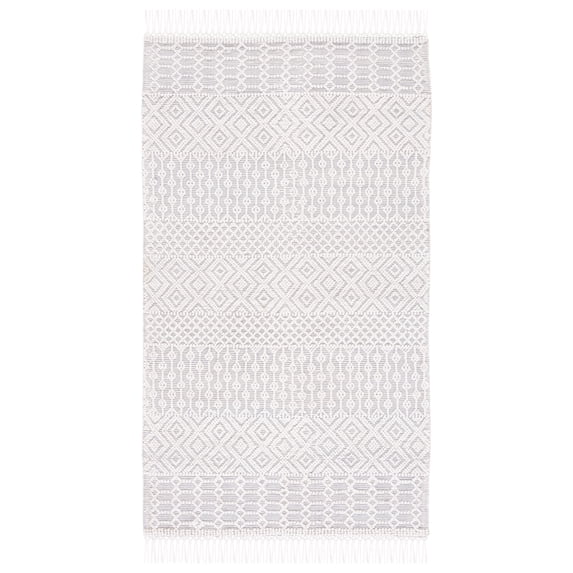 SAFAVIEH Casablanca Braelyn Diamond Area Rug, Grey/Ivory, 5' x 8'