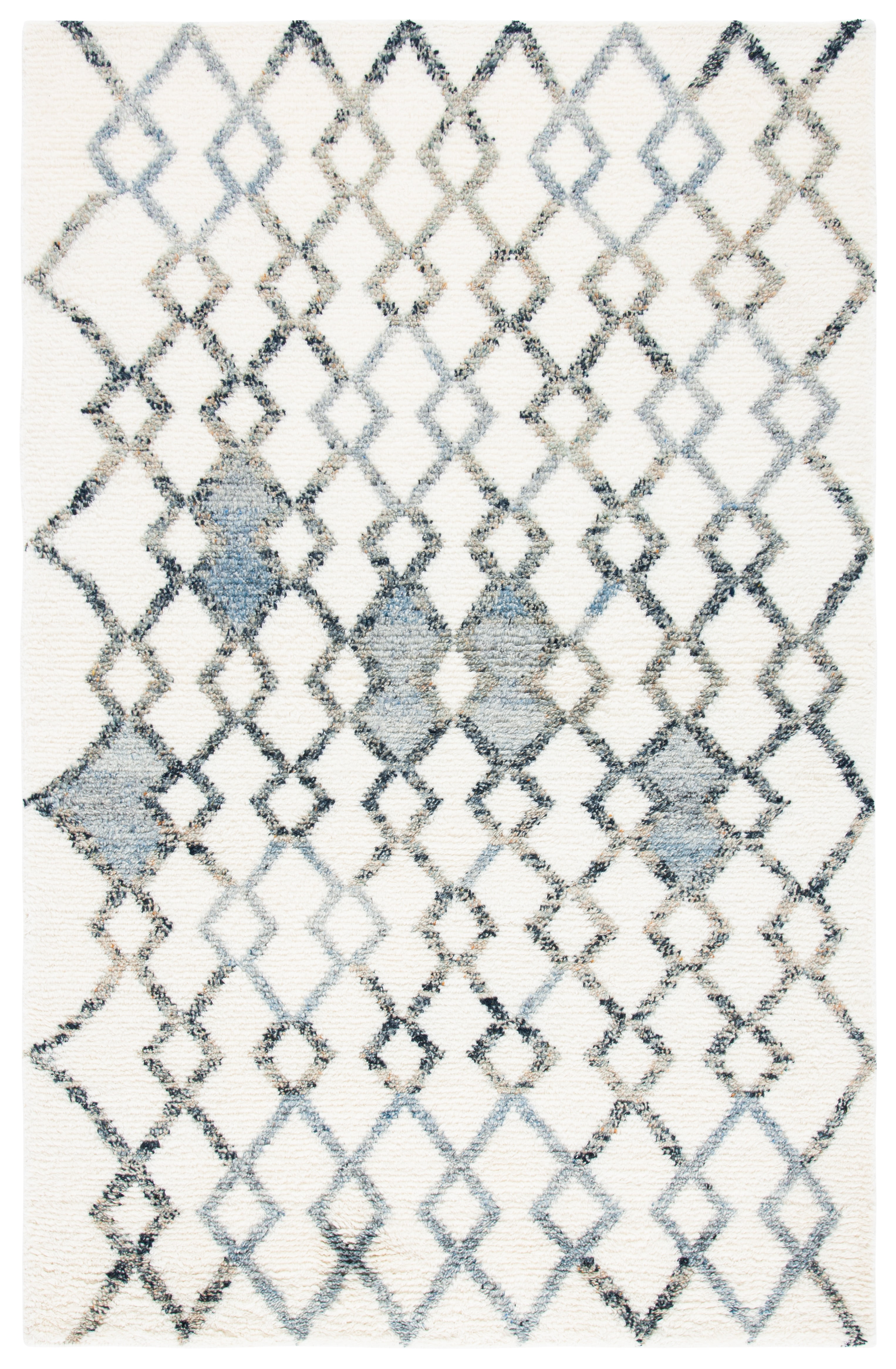 SAFAVIEH Casablanca Bronagh Geometric Area Rug, Ivory/Grey, 4' x 6'