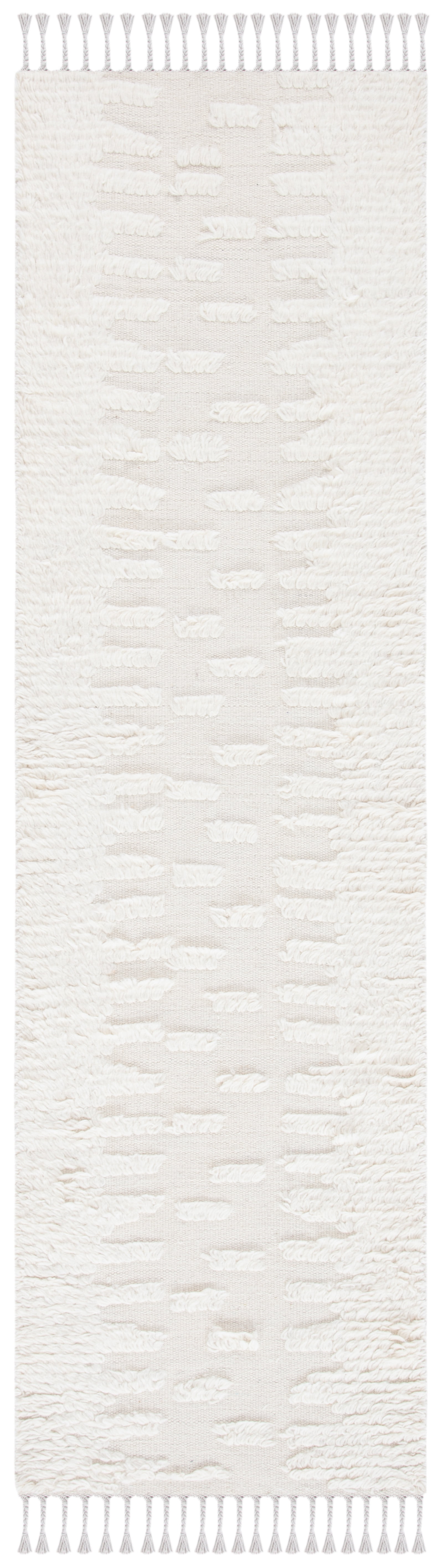 SAFAVIEH Casablanca Albert Solid Wool Runner Rug, Ivory, 2'3" x 8'