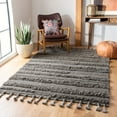 thumbnail image 1 of SAFAVIEH Casablanca Candida Striped Wool Shag Area Rug, Silver, 5' x 8', 1 of 10