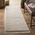 thumbnail image 1 of SAFAVIEH Casablanca Claud Solid Wool Runner Rug, Beige, 2'3" x 8', 1 of 10