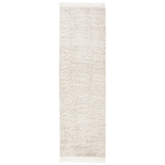 SAFAVIEH Casablanca Claud Solid Wool Runner Rug, Beige, 2'6" x 6'