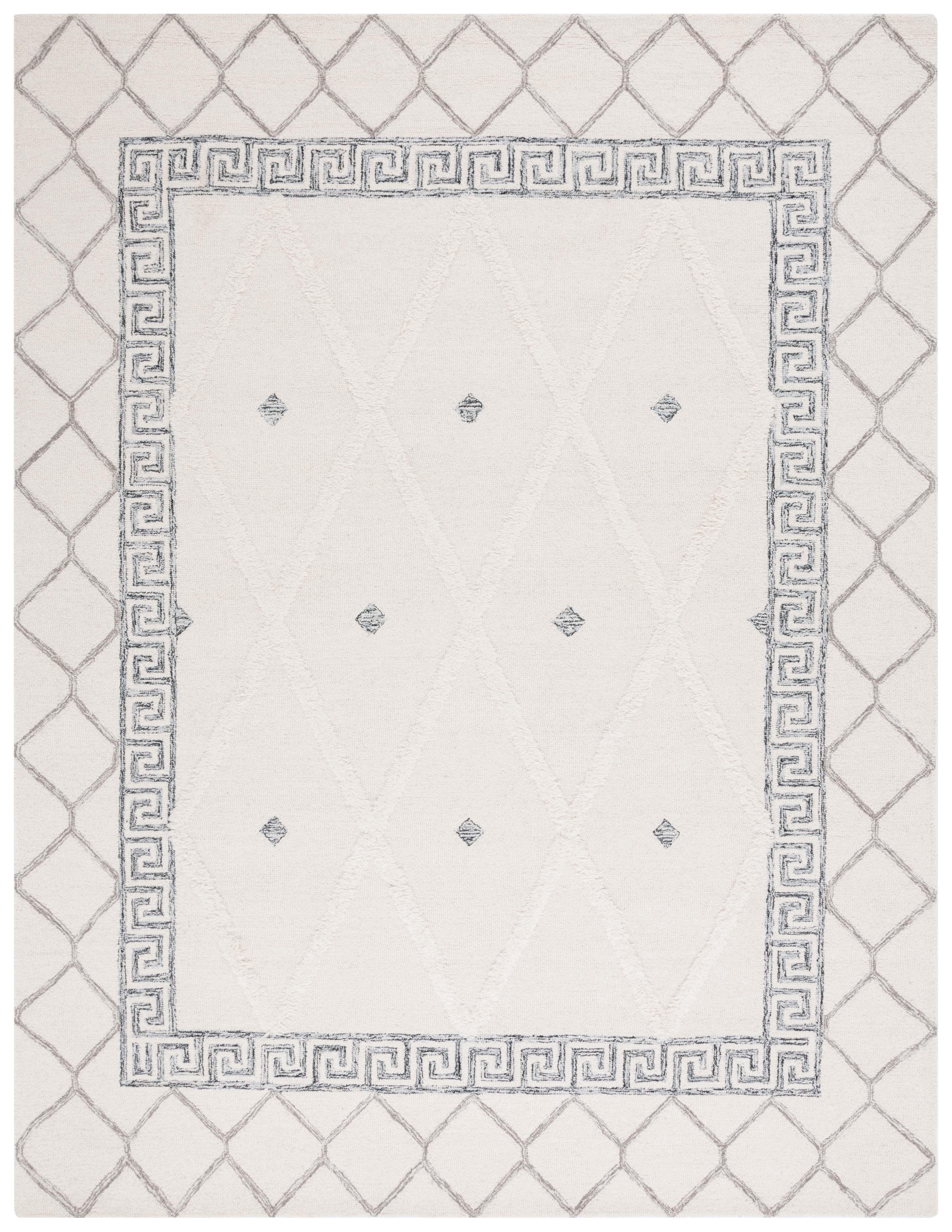 SAFAVIEH Casablanca Claudia Medallion Area Rug, Ivory/Black, 8' x 10'