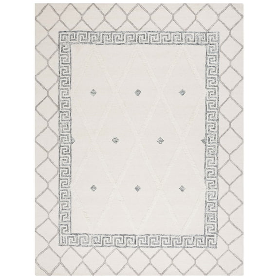 SAFAVIEH Casablanca Claudia Medallion Area Rug, Ivory/Black, 8' x 10'