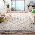 thumbnail image 1 of SAFAVIEH Casablanca Clayton Geometric Wool Shag Area Rug, Ivory/Charcoal, 8' x 10', 1 of 10