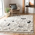 thumbnail image 1 of SAFAVIEH Casablanca Cohen Geometric Wool Shag Area Rug, Ivory/Black, 8' x 10', 1 of 9