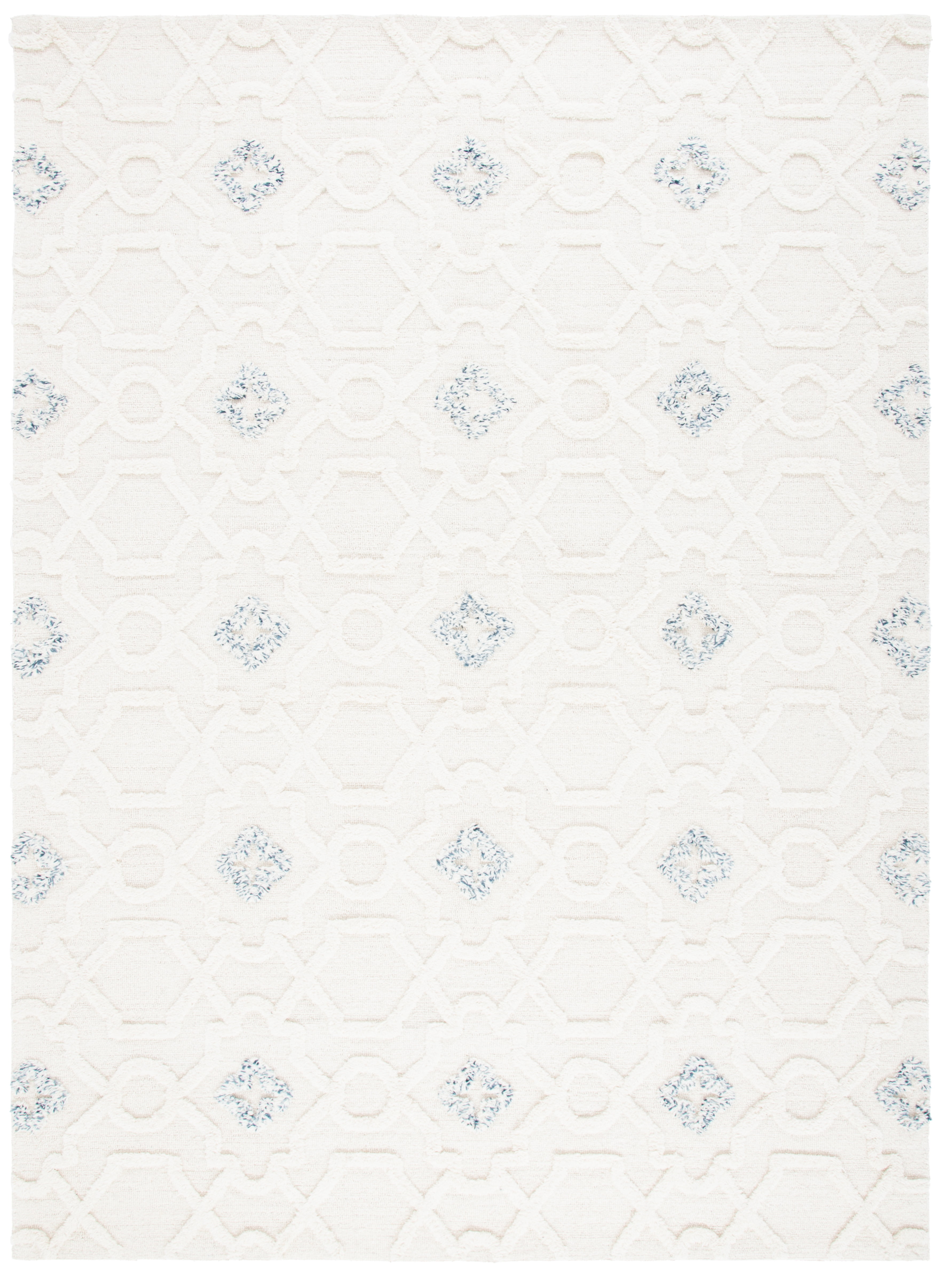 Ivory Hand-Tufted Wool Shag 8' x 10' Area Rug