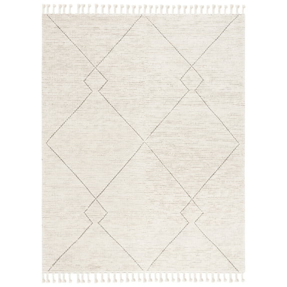 SAFAVIEH Casablanca Constance Diamond Wool Area Rug, Beige, 8' x 10'
