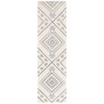thumbnail image 1 of SAFAVIEH Casablanca Crispin Geometric Shag Runner Rug, Ivory/Grey, 2'3" x 12', 1 of 8