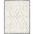 thumbnail image 1 of SAFAVIEH Casablanca Daithi Geometric Wool Shag Area Rug, Ivory/Black, 4' x 6', 1 of 7
