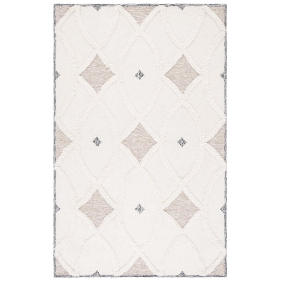 SAFAVIEH Casablanca Earnestine Medallion Area Rug, Ivory/Brown, 4' x 6'