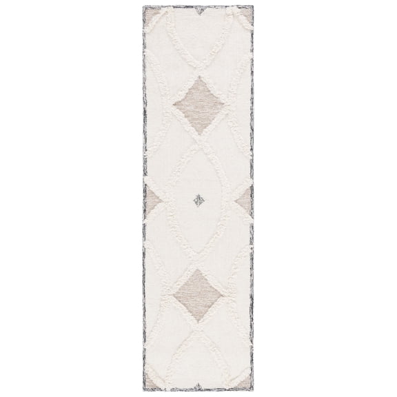 SAFAVIEH Casablanca Earnestine Medallion Runner Rug, Ivory/Brown, 2'3" x 8'