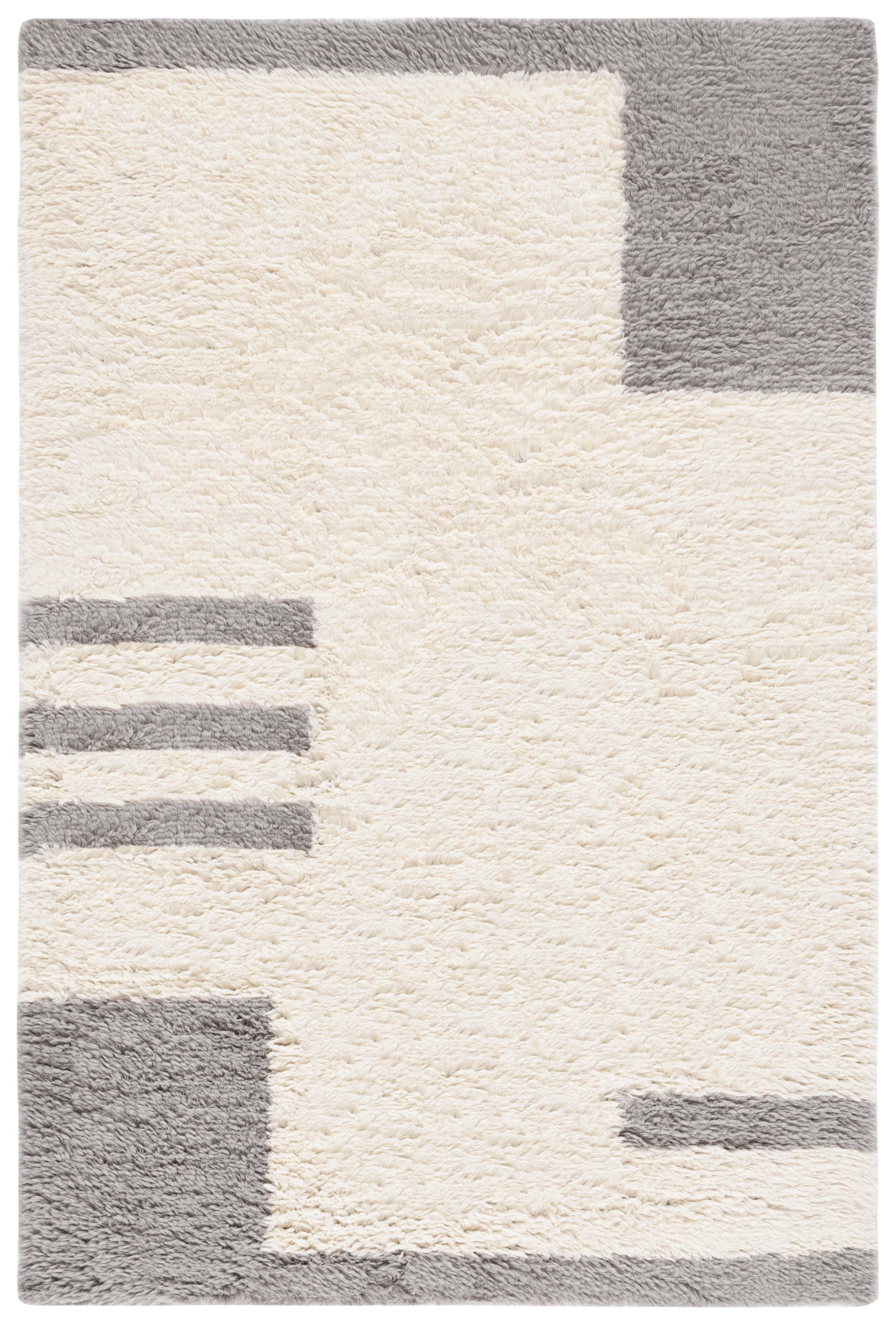 SAFAVIEH Casablanca Evaline Geometric Area Rug, Grey/Ivory, 8' x 10'