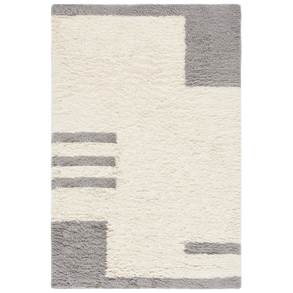 SAFAVIEH Casablanca Evaline Geometric Area Rug, Grey/Ivory, 8' x 10'