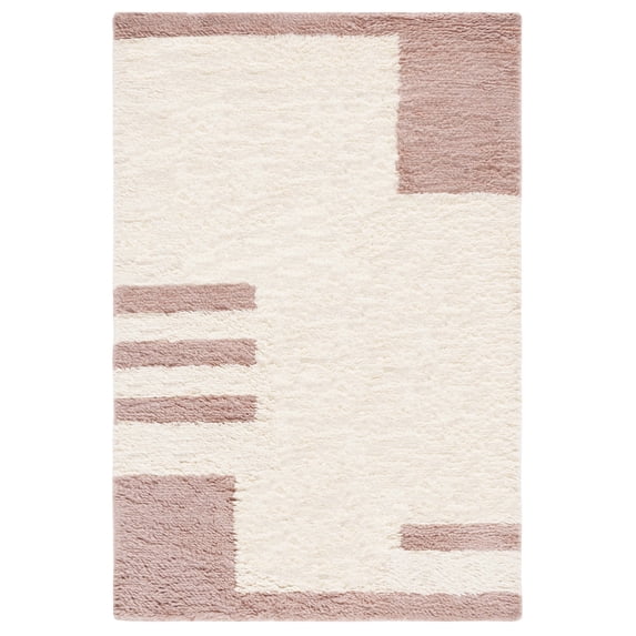 SAFAVIEH Casablanca Evaline Geometric Area Rug, Pink/Ivory, 4' x 6'