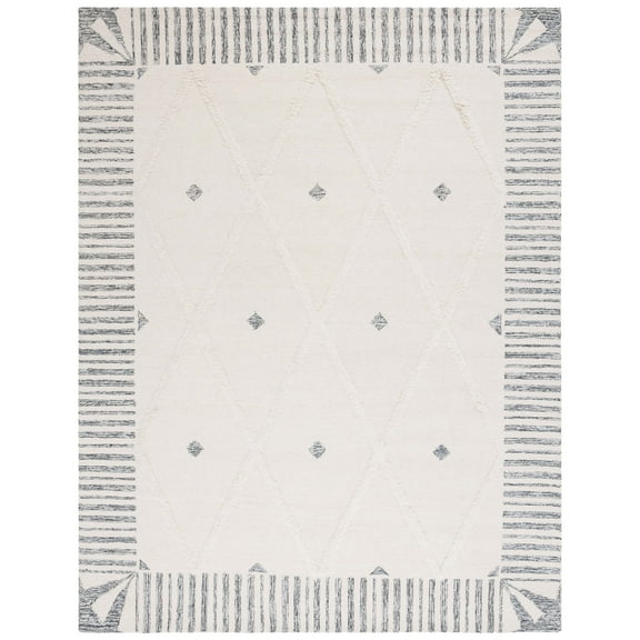 SAFAVIEH Casablanca Gisselle Medallion Area Rug, Ivory/Black, 8' x 10'