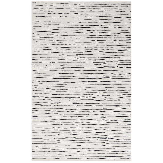 SAFAVIEH Casablanca Gloria Distressed Area Rug, Ivory/Black, 6' x 9'