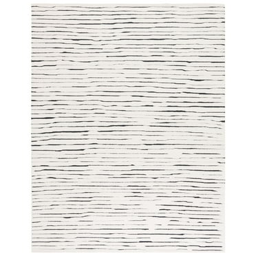 SAFAVIEH Casablanca Gloria Distressed Area Rug, Ivory/Black, 8' x 10'