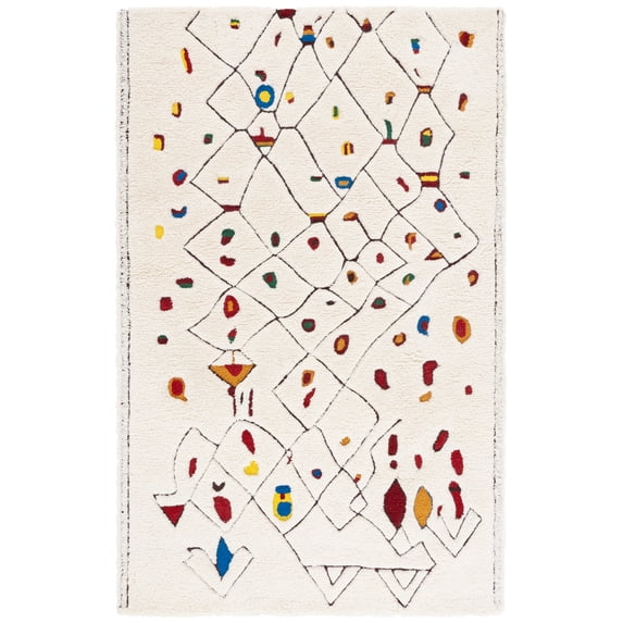 SAFAVIEH Casablanca Gorica Abstract Area Rug, Ivory/Red, 3' x 5'