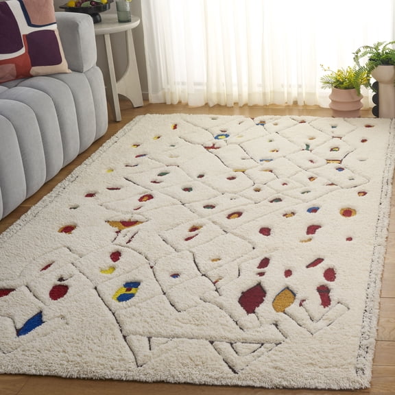 SAFAVIEH Casablanca Gorica Abstract Area Rug, Ivory/Red, 5' x 8'