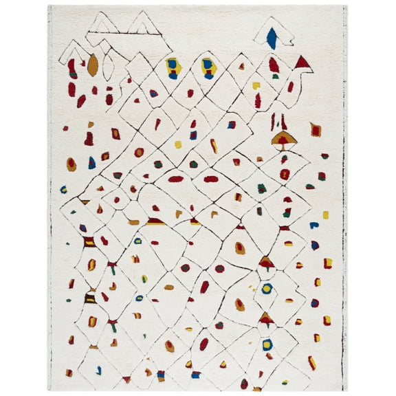 SAFAVIEH Casablanca Gorica Abstract Area Rug, Ivory/Red, 8' x 10'