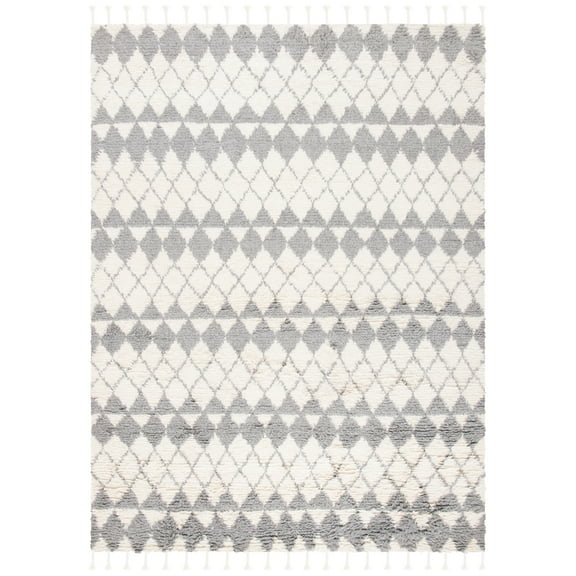 SAFAVIEH Casablanca Grosvenor Geometric Area Rug, Ivory/Grey, 8' x 10'