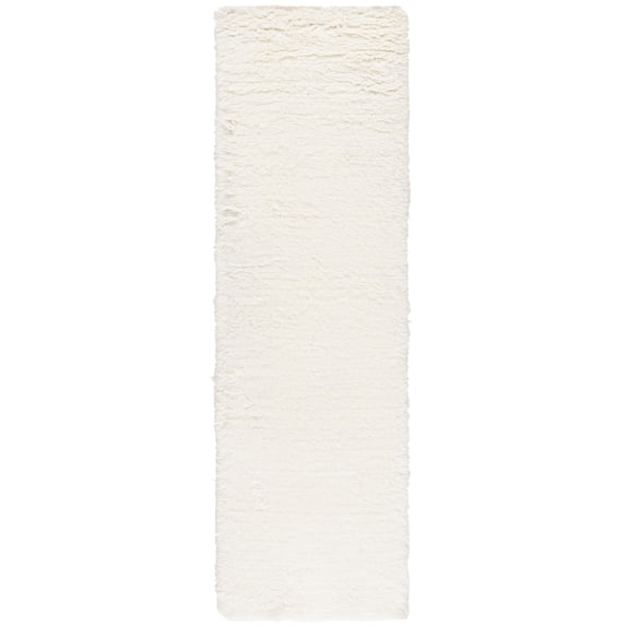 SAFAVIEH Casablanca Grozda Solid Wool Runner Rug, Ivory, 2'3" x 8'