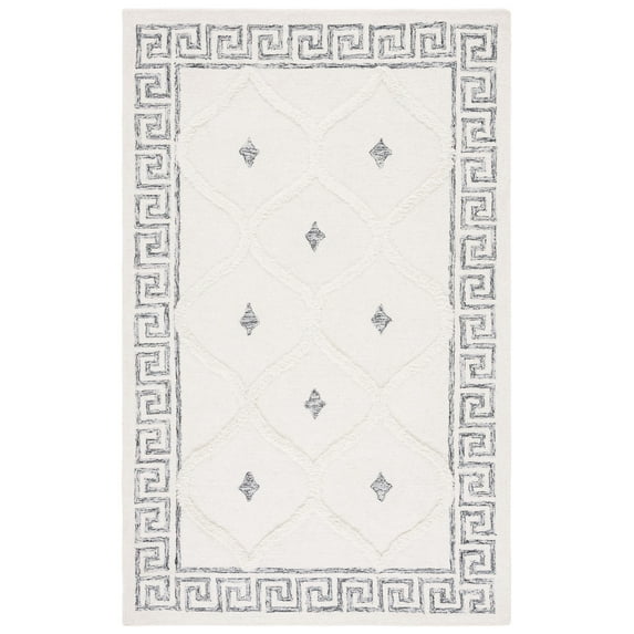 SAFAVIEH Casablanca Hyram Medallion Area Rug, Ivory/Black, 8' x 10'