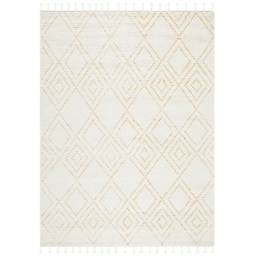 SAFAVIEH Casablanca Idella Diamond Area Rug, Ivory/Gold, 4' x 6'
