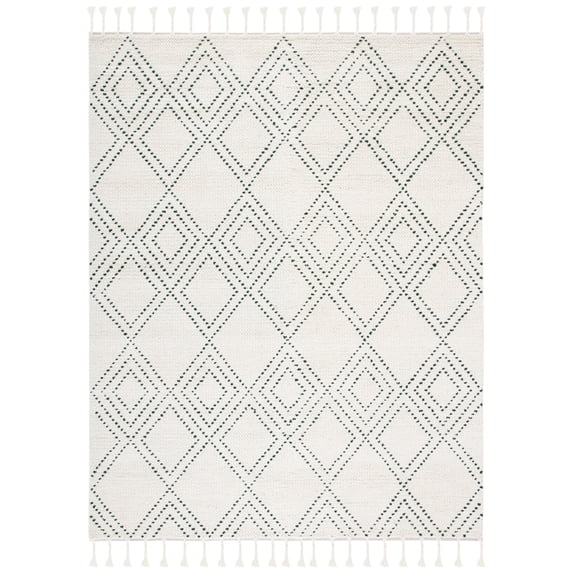 SAFAVIEH Casablanca Idella Diamond Area Rug, Ivory/Green, 5' x 8'