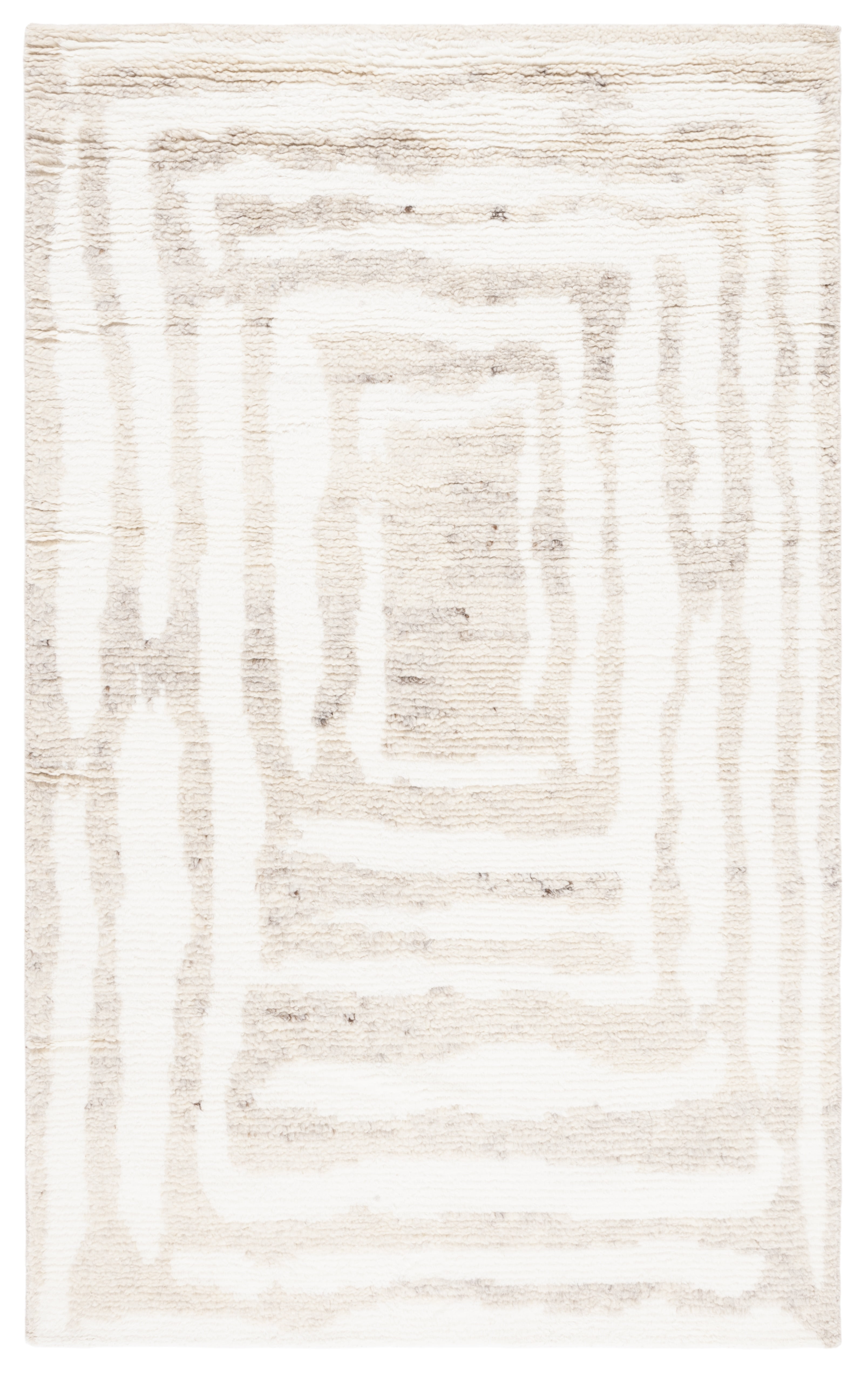 SAFAVIEH Casablanca Isaiah Geometric Area Rug, Ivory/Beige, 5' x 8'