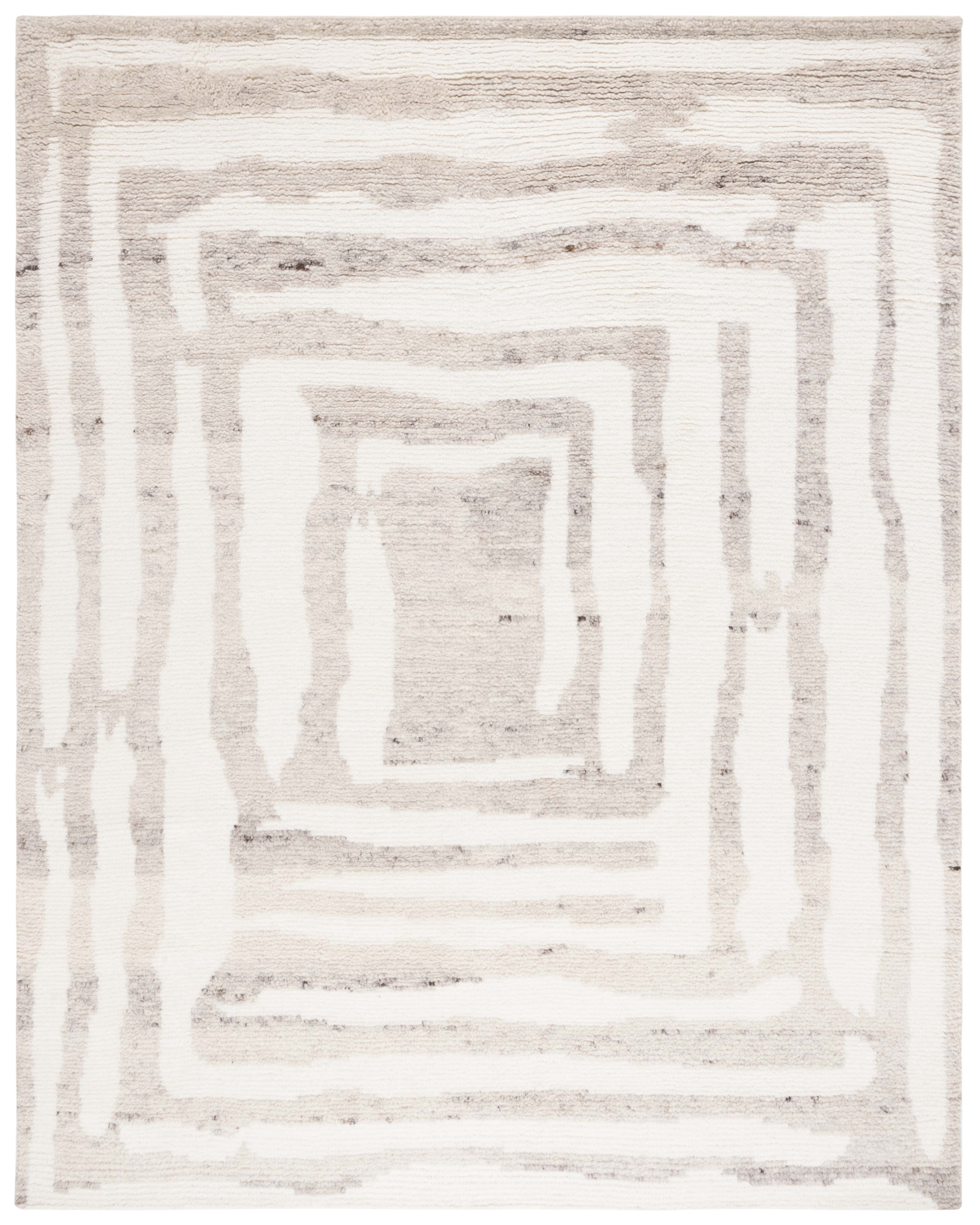 SAFAVIEH Casablanca Isaiah Geometric Area Rug, Ivory/Beige, 8' x 10'