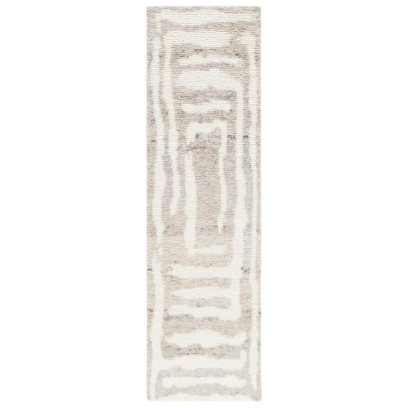 SAFAVIEH Casablanca Isaiah Geometric Runner Rug, Ivory/Beige, 2'3" x 8'